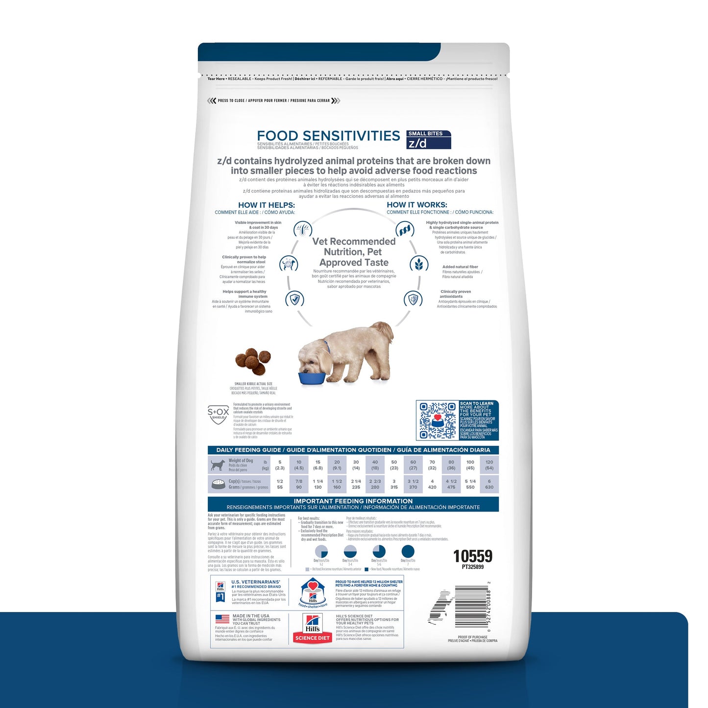 Hill's Prescription Diet z/d Small Bites Sensibilidades Alimentarias Alimento Seco para Perro ZD