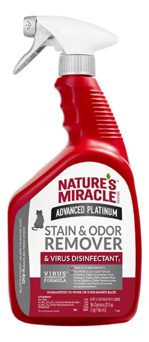 Natures Miracle Removedor Manchas Olores Desinfectante Gato