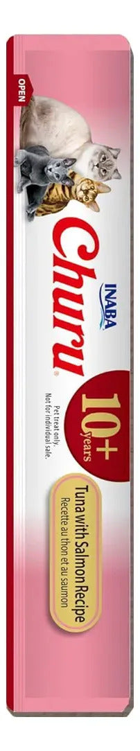 Premio Gato Inaba Churu Senior Atun Con Salmón 24 Tubos