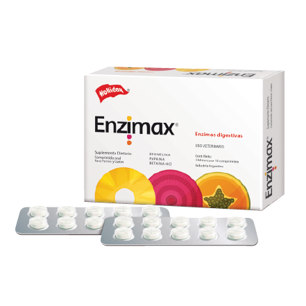 Holliday Enzimax Suplemento Dietario Canino y Felino 20 Tab