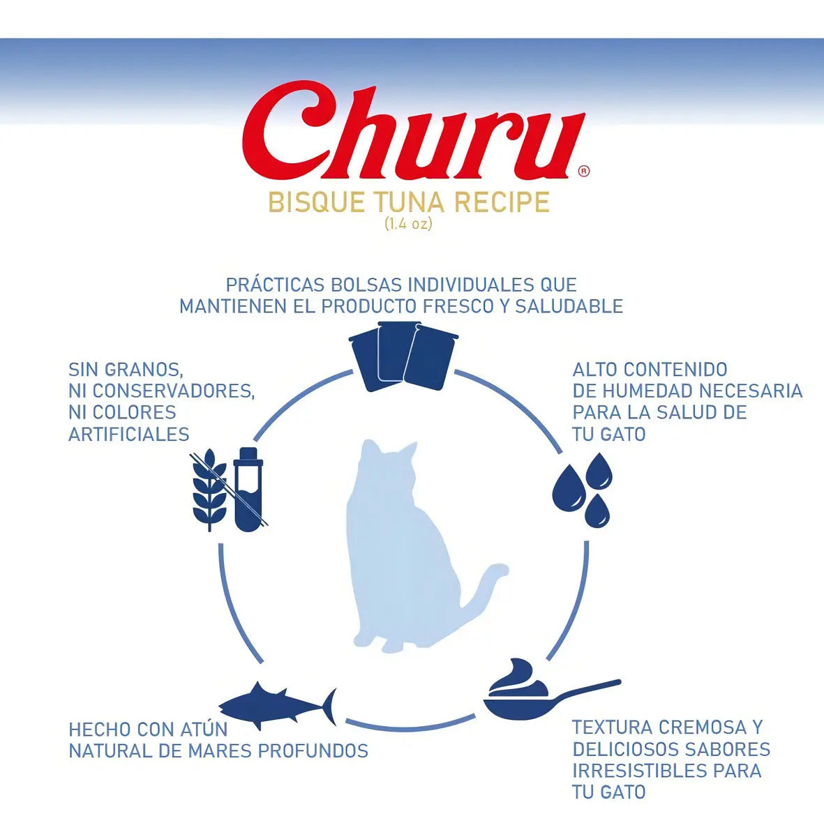Churu Bisque Para Gato Sabor Atún Caja 6 Sobres De 40g