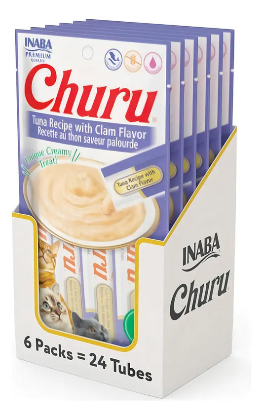 Churu Para Gato Snack Caja 6 Sobres Atún Con Almeja 4 Pz 14g