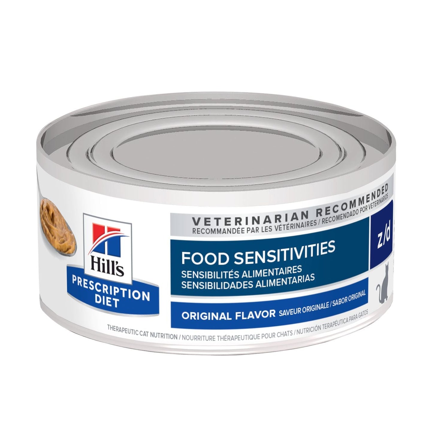 Hill's Prescription Diet Lata z/d Skin/Sensibilidades Alimentarias Alimento Húmedo para Gato 156gr  ZD