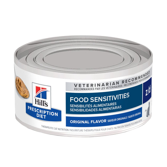 Hill's Prescription Diet Lata z/d Skin/Sensibilidades Alimentarias Alimento Húmedo para Gato 156gr  ZD