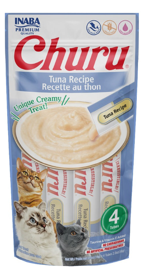 Churu Snack Cremoso Para Gato Bolsa Con 4 Tubos Sabor Atún