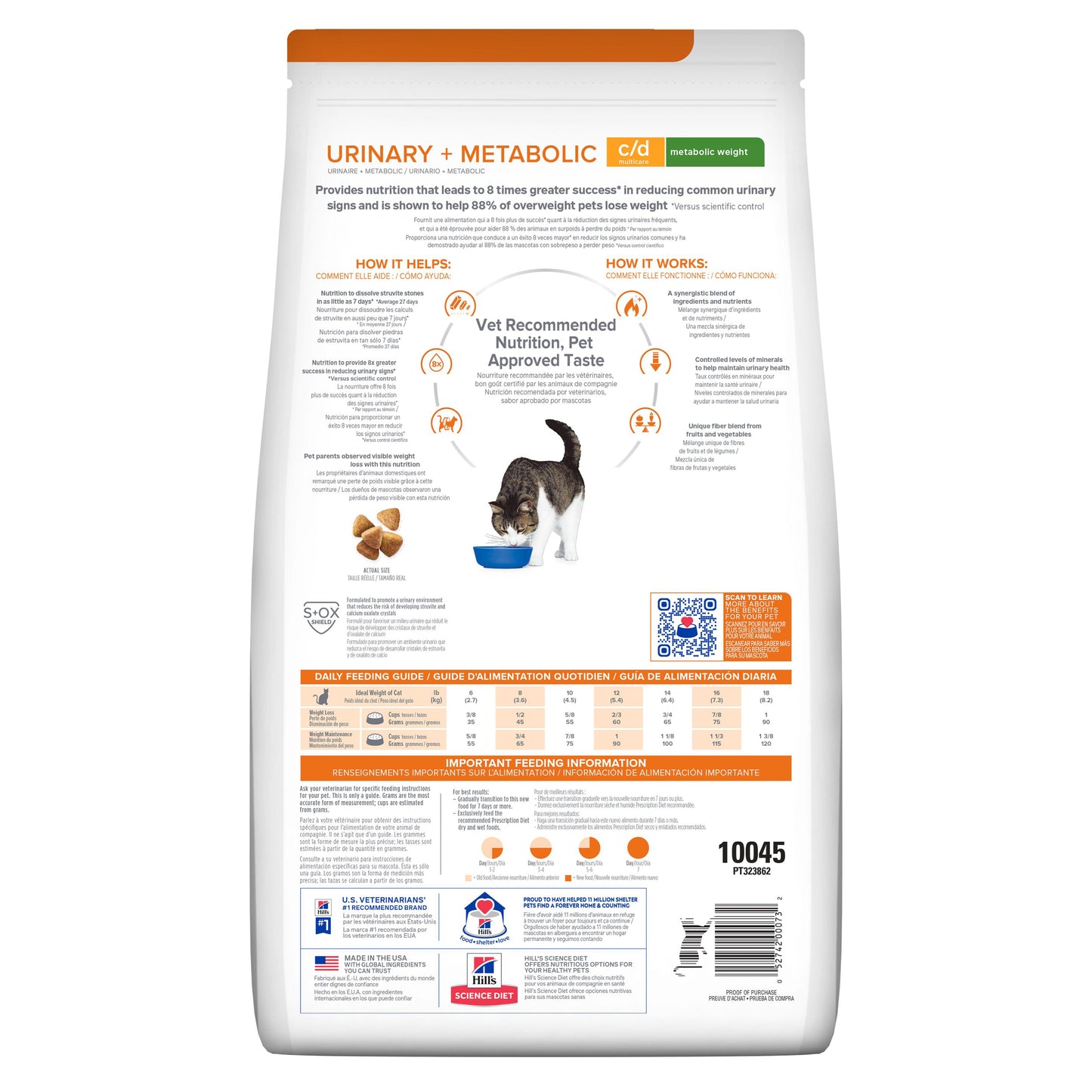 Hills Science Diet Alimento Gatos Metabolic + Urinary 2.9 kg Croquetas Pienso