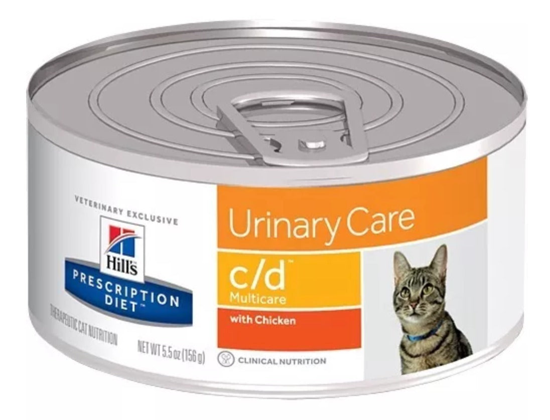 Hills Science Diet Alimento Gatos c/d Multicare Lata 150 gr Urolitiasis Cuidado Urinario CD