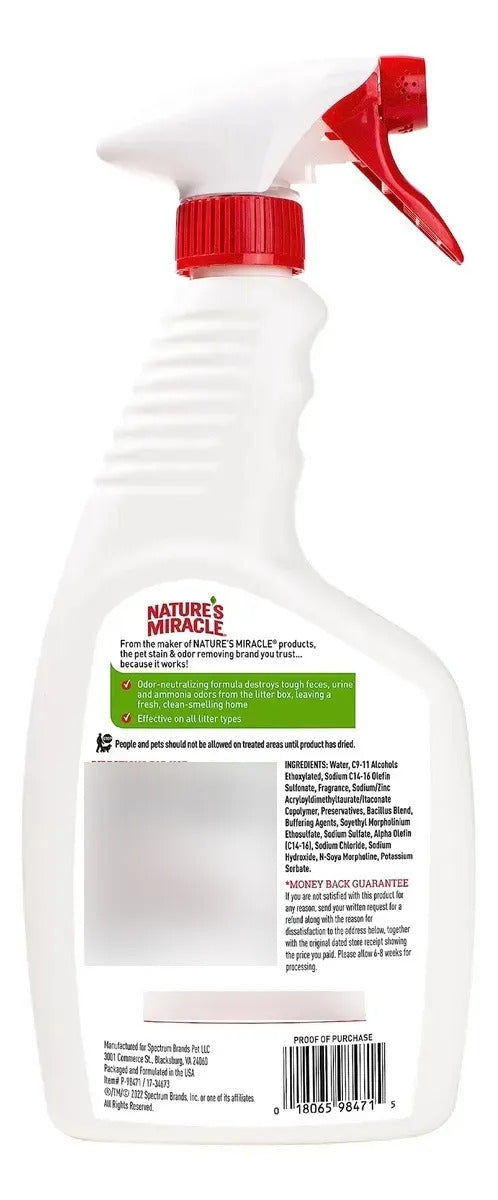 Natures Miracle Destructor Olores Para Arenero Gato 709ml