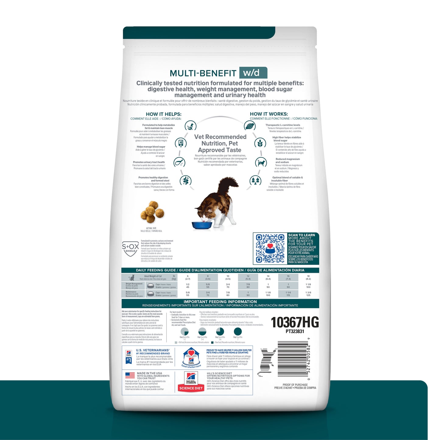 Hills Science Diet Alimento Gatos w/d 3.9 kg Prevención Obesidad Croquetas Pienso WD