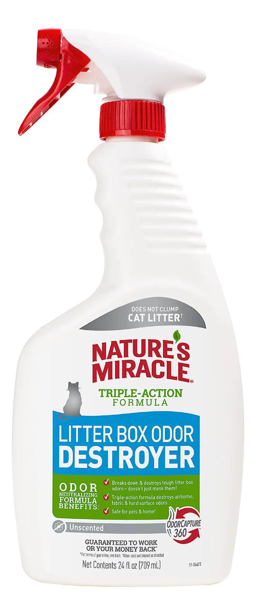 Natures Miracle Destructor Olores Para Arenero Gato 709ml