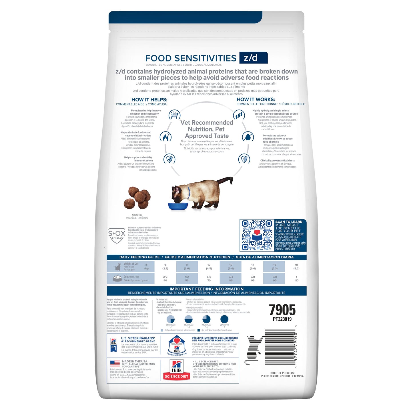 Hills Alimento z/d Gatos Alergia Alimentaria 1.8 kg ZD