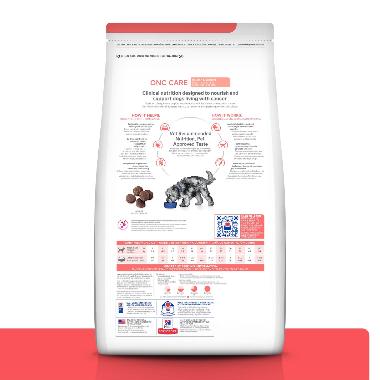 Hill's Prescription Diet ONC Care Nutrición y Apoyo de Recuperación Alimento Seco para Perro diagnosticado con cáncer